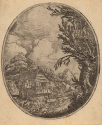 Hamlet mellan träden, troligen ca. 16451656.
