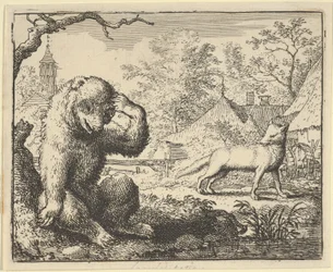Renard gör narr av björnen, 1650-75.