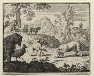 Reynard the Fox: Kampen mellan Reynard och vargen.