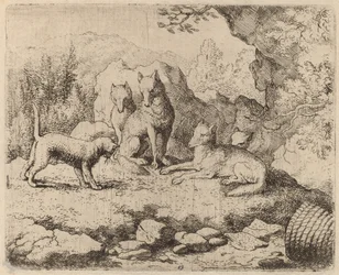 Katten skickad som budbärare, förmodligen ca. 16451656.
