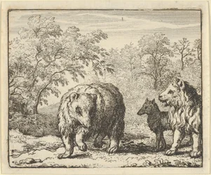 Lejonet befriar björnen och vargen, 1650-75.