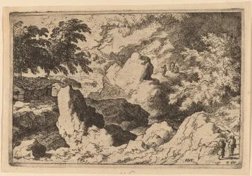 Three Men on a Rock, förmodligen ca. 16451656.