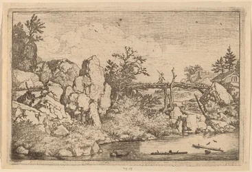 Två stockar i vattnet, troligen ca. 16451656.