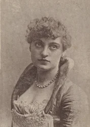 Charlotte Tittell, från Actresses-serien N67 som marknadsför Virginia Brights Cigarett..., ca. 1888.