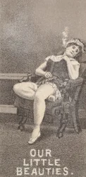 Från Actresses-serien N57 som marknadsför Our Little Beauties Cigarettes för Allen & Ginte..., 1890.