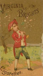 Från Girls and Children-serien N64 som marknadsför Virginia Brights Cigarettes for Allen &..., 1886.