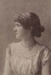 Kitty Welch, från Actresses-serien N67 som marknadsför Virginia Brights Cigarettes för..., ca. 1888.