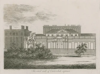 Den västra sidan av Cavendish Square, London