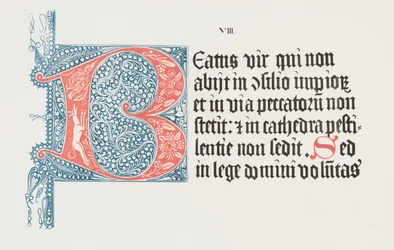 Litografins konst: Psaltaren - Initial B, plansch VIII
