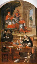 Den helige Raymond av Penafort, rådgivare åt påven Gregorius IX, av Alonso Antonio Villamor (1661-1729). Från klostret St Esteban, Salamanca, Spanien.