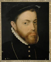 Philipp II av Spanien (målning på trä)