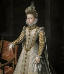 Isabella Claire Eugenie av Österrike - The Infanta Isabel Clara Eugenia (1566-1633) av Sanchez Coello, Alonso (1531-1588)