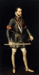 Porträtt av Filip II (1527-1598), kung av Spanien och Portugal