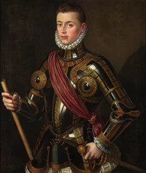 Spanska:  Don Juan de Austria armado Don Juan av Österrike beväpnad