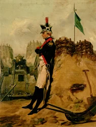 Alexander Hamilton (1757-1804) i uniformen från New York Artillery