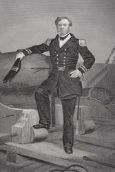Portræt af admiral Andrew Hull Foote (1806-63) swed