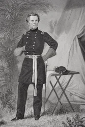 Porträtt av Ormsby MacKnight Mitchel (1809-62) (litho)