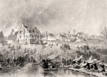 Attacken mot Fredericksburg, Virginia, från "National History of the War for the Union", 1860-talet