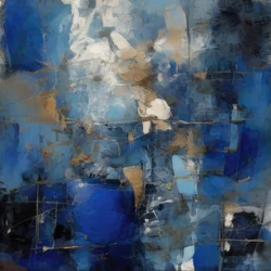 Deep Blue Gold – abstrakt
