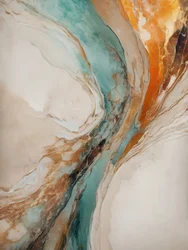 Teal-orange abstrakt flöde