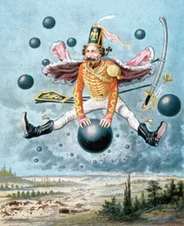 Baron Münchhausens häpnadsväckande äventyr, illustration av Alphonse Adolphe Bichard (1879)