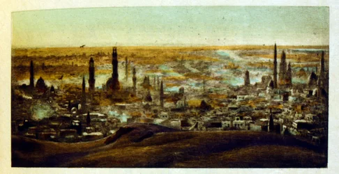 Illustration av Dinet ur "Mirages" Scener ur det arabiska livet. 1906. Mirages, Scenes De La Vie Arab illustrerades av Etienne Dinet och kommenterades av Silman Ben Ibrahim Bamer. Nasreddine Dinet föddes som Alphonse-Etienne Dinet; (1861-1929) var en frans
