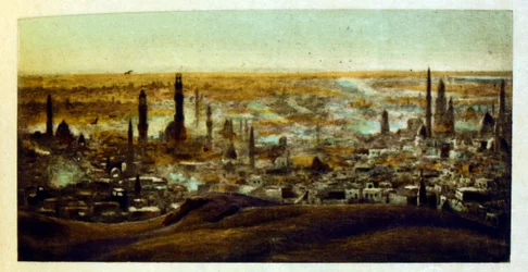 Illustration av Dinet från "Mirages" Scener av det arabiska livet. 1906. Mirages, Scénes De La Vie Arab illustrerades av Etienne Dinet med kommentarer av Silman Ben Ibrahim Bamer. Nasreddine Dinet föddes som Alphonse-Étienne Dinet; (1861-1929) var en frans