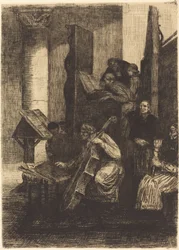 Kör i en spansk kyrka Kören i en spansk kyrka, 1860.