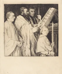 Korister, 1:a tallrik (Le lutrin)