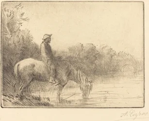 Fording a River Le gue.