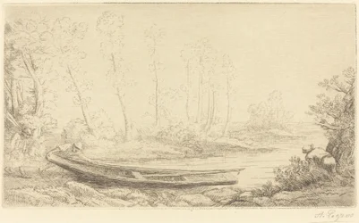 Man med en poäng, figur till höger (Pecheurs des truites)