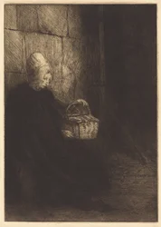 Bondkvinna från Boulogne (Bondkvinna från trakten kring Boulogne, även kallad ”Kvinnan med korgen”)