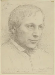 Porträtthuvud av Alfred Stevens