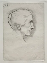 Porträtt av Mme. Emily Hughes 1:a plattan.
