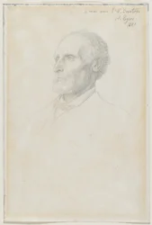 Porträtt av Sir Frederick W. Burton, chef för National Gallery, London, 1881.
