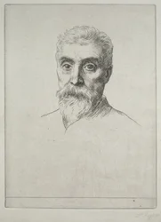 Porträtt av Sir Hiram S. Maxim