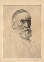 Porträtt av målaren G. F. Watts (1817–1904)