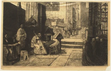 Procession i en spansk kyrka