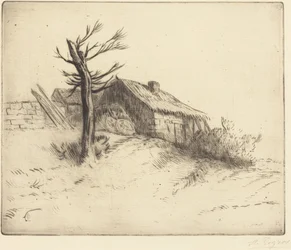 Stuga med halmtak (Chaumiere)