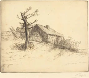 Stuga med halmtak (Chaumiere)
