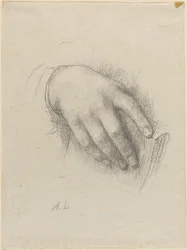 Konstnärens dotters hand.