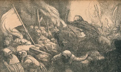 Dödens triumf, tillkännagivandet, c1885
