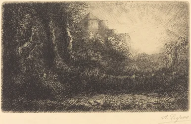 Utsikt över ett slott (Chateau de Poillet)