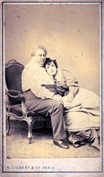 Alexandre Dumas och Miss Menken av Alphonse Liebert & C (foto)
