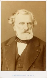 Porträtt av kompositören Ambroise Thomas 1811-1896.