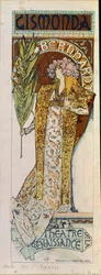 Gismonda med skådespelerskan Sarah Bernhardt ...