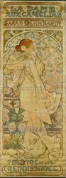 La Dame aux Camelias med skådespelerskan Sarah Bernhardt, Theatre de la Renaissance, Paris 1894 (affisch)