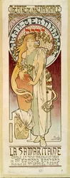 La Samaritaine med skådespelerskan Sarah Bernhardt, pjäs av Edmond Rostand (affisch)