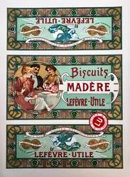 Lefèvre-Utile kakförpackning, ca 1890-1910 (illustration)