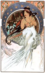 Musikens allegori, tryck från 1898